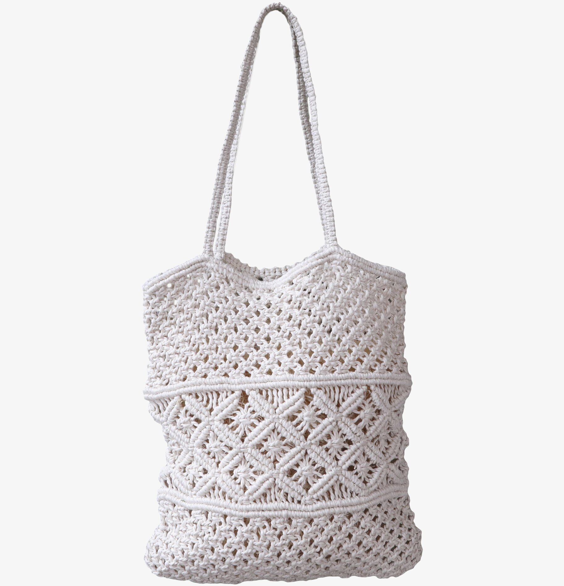 Virkad Väska Med Flätade Handtag från Chic Antique