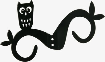 Hängare Uggla svart från Pluto Produkter i svart metall