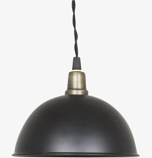 Taklampa Pelle Svart från Strömshaga med matt metallskärm