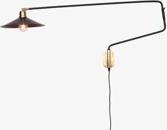Vägglampa Lång Arm Svart/Mässing från Strömshaga, flexibel