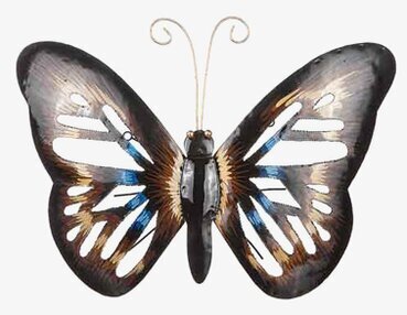 Fjäril Vägg Hamrad Plåt Brun/Blå från Different Design