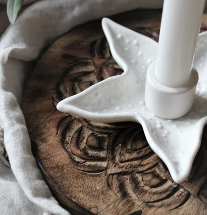 Ljushållare Sjöstjärna från Majas Cottage på träbas