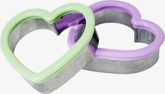 Brödskärare Hjärtform från Rice i pastellgrön och pastell-lila