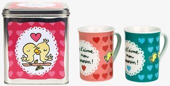 Kärlek (utgått) från Derriére la porte: två muggar och burk