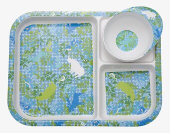 Barnset Vilda Djur från Rice med färgglada djurmönster