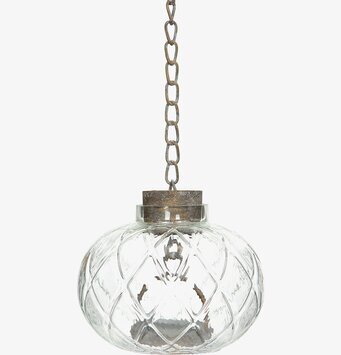 Bild av glaslykta med industriell och konstnärlig design