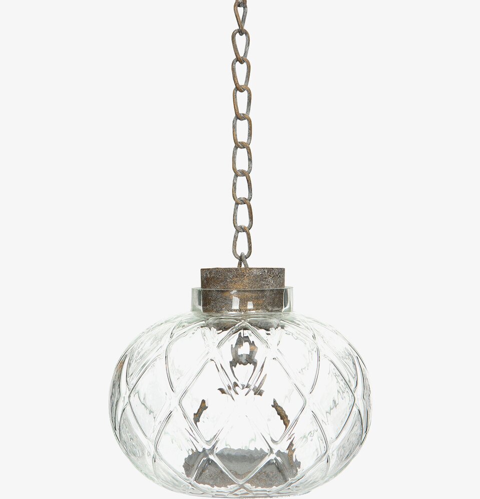 Bild av glaslykta med industriell och konstnärlig design