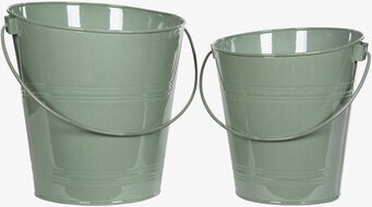 Hink Emalj Grön från A Lot Decoration mot vit bakgrund