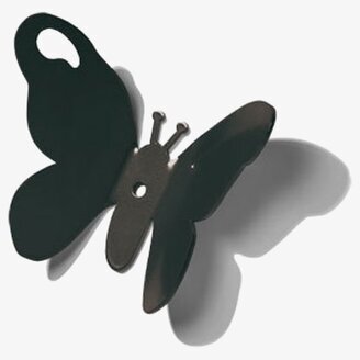 Hängare Fjäril svart från Pluto Produkter på neutral vägg