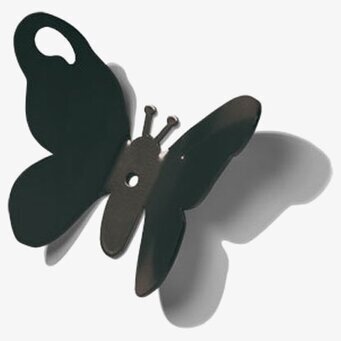 Hängare Fjäril svart från Pluto Produkter på neutral vägg