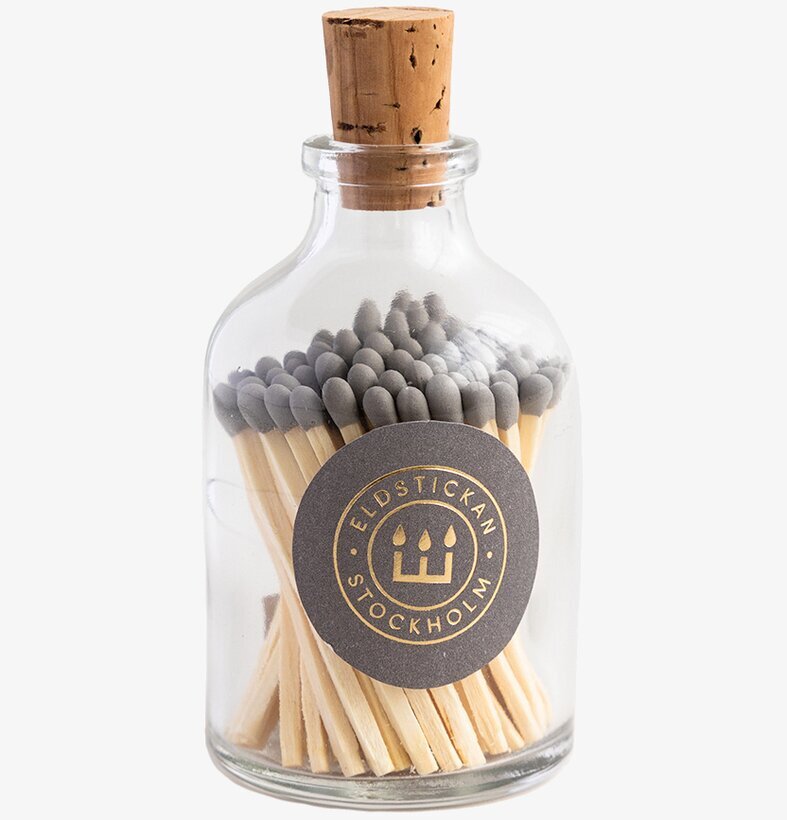 Tändstickor Liten Rund Aska från Eldstickan i glasflaska