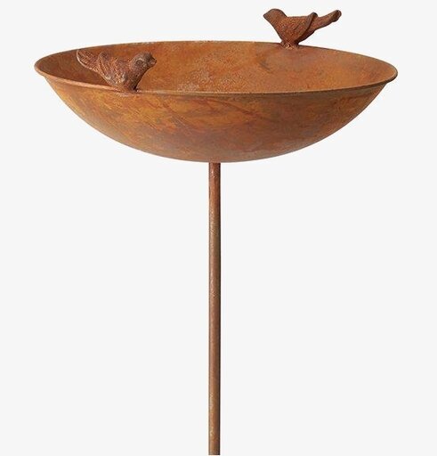 Roya Fågelbad Rost från Wikholm Form med rostig finish
