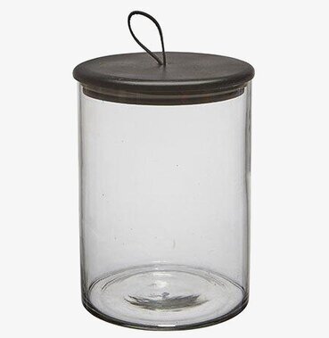 Glasburk Kuta Svart L från Wikholm Form med svart lock