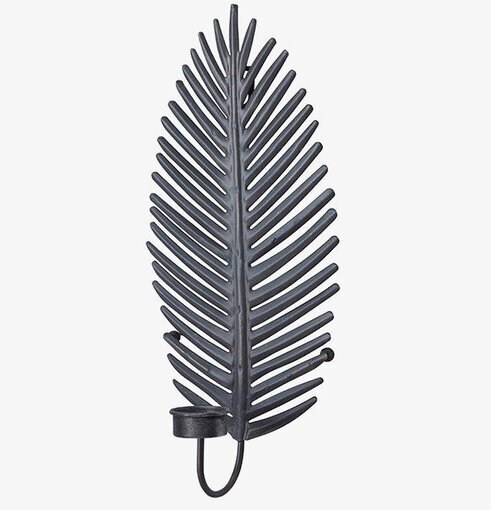 Väggljusstake Löv från Wikholm Form i metall med lövdesign