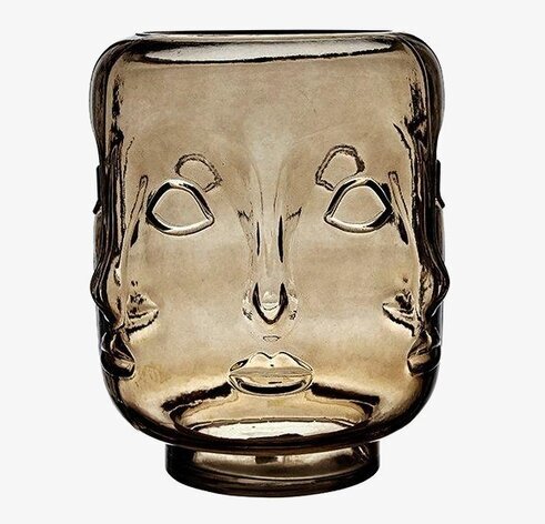 Ansikte Vas Rök Large från Wikholm Form med rökgrått glas