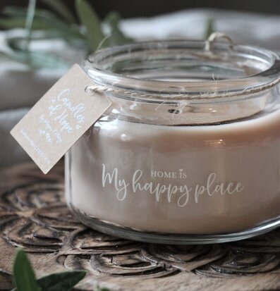 Doftljus - Home Is My Happy Place från Majas Cottage