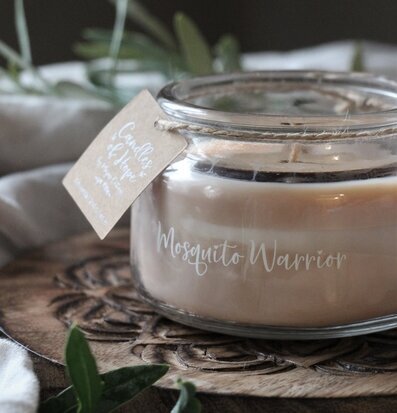 Doftljus Mosquito Warrior från Majas Cottage i glasburk