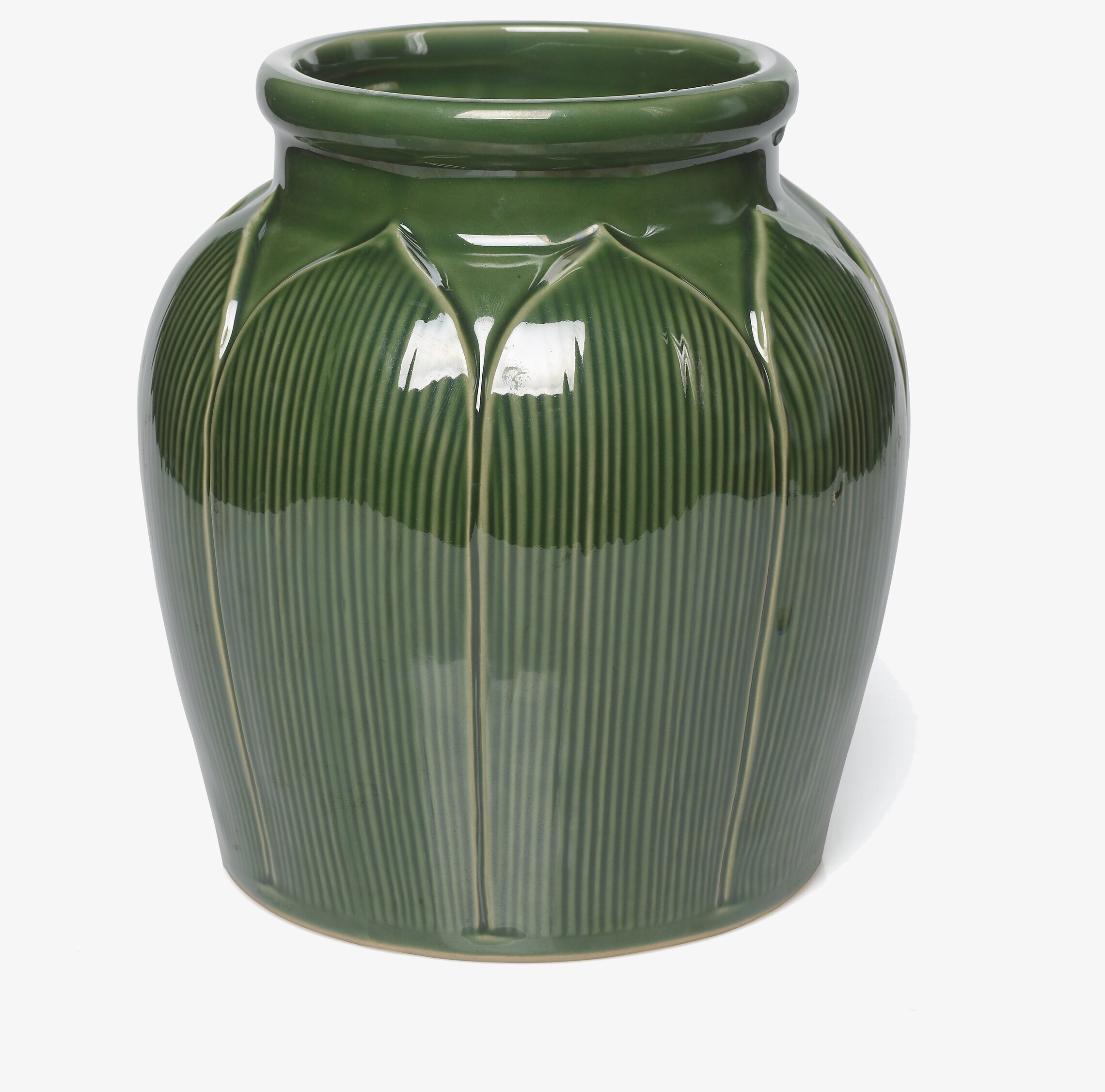 Vasen Eklaholm Funkis från I AM Interior i mörkgrön keramik