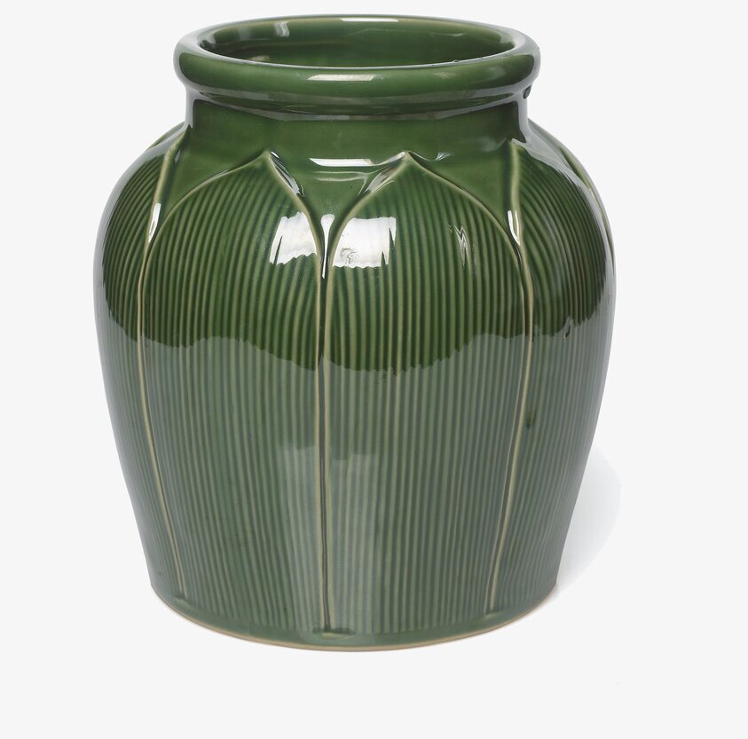 Vasen Eklaholm Funkis från I AM Interior i mörkgrön keramik