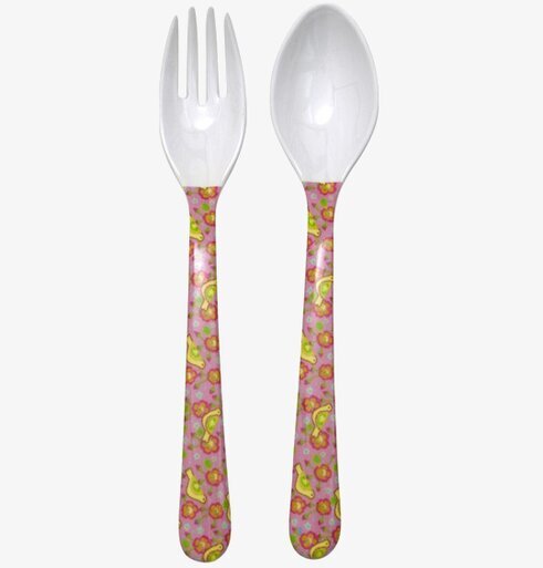 Sked & Gaffel Fåglar från Rice med färgglatt fågelmönster