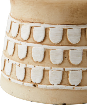 Kruka Camille M Beige/Svart från Affari med vita mönster