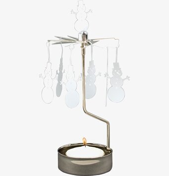 Änglaspel Snögubbe från Pluto Produkter med roterande figurer