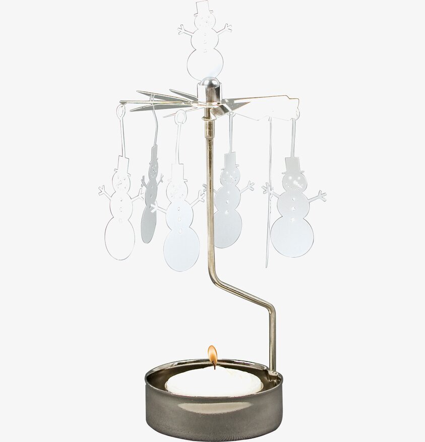 Änglaspel Snögubbe från Pluto Produkter med roterande figurer