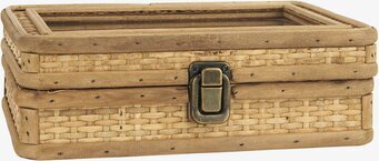 Smyckeskrin 6 Fack från IB Laursen med rustik flätad design