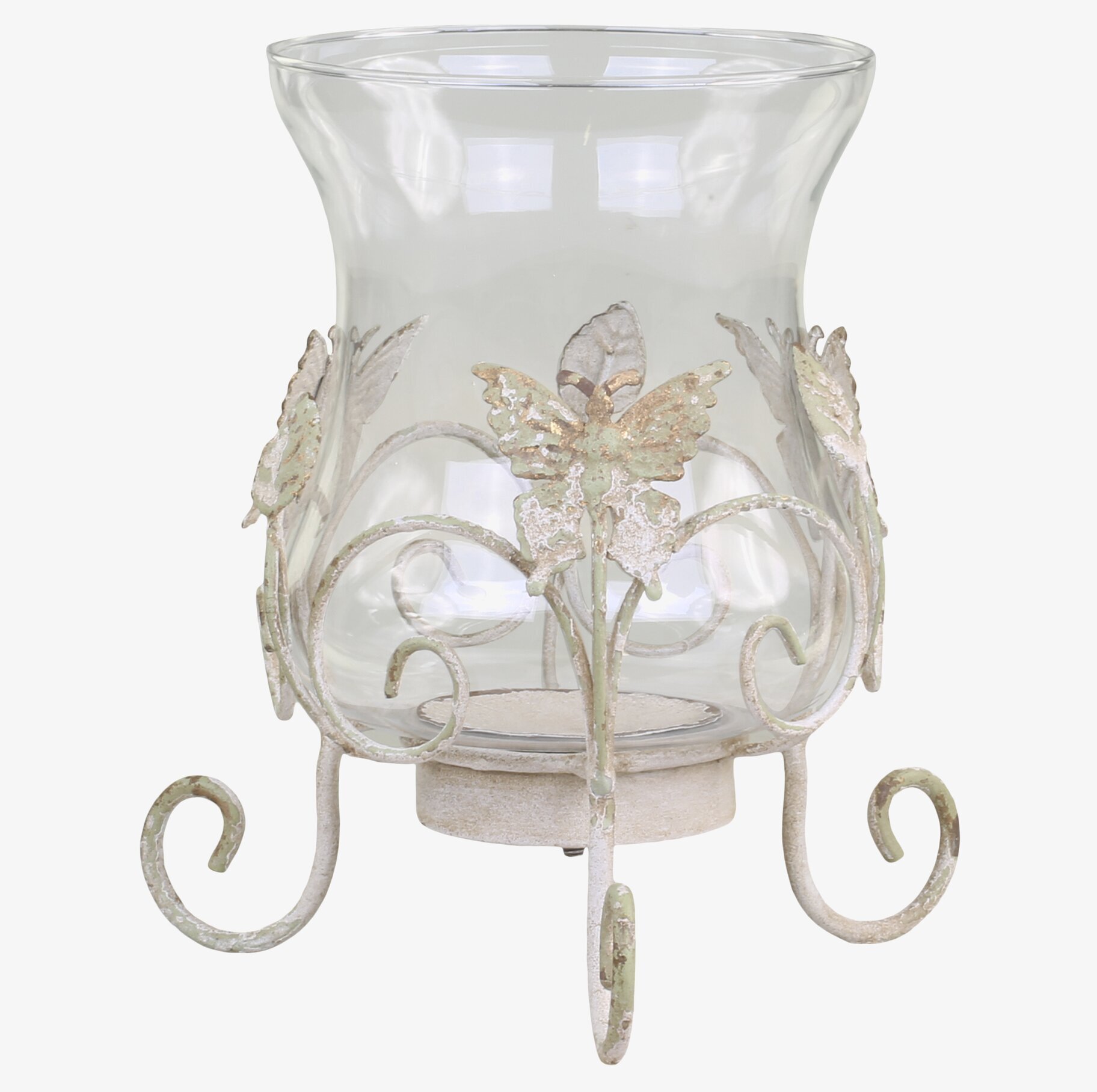 Bild av romantisk ljusstake med fjärilsdetaljer