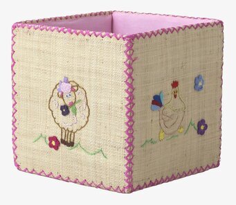Förvaringskorg Djur Liten från Rice med djurmotiv i jute