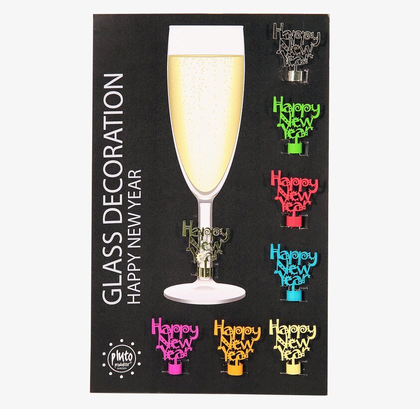 Glas Markör Happy New Year från Pluto Produkter i sju färger