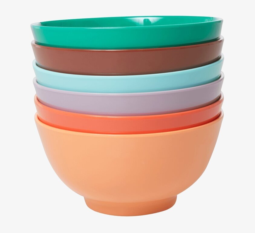 Skål Melamin Medium från Rice i färgstarka nyanser