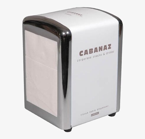 Servettställ vit från Cabanaz med metalliska detaljer