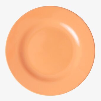Assiett Aprikos från Rice, rund med aprikosfärgad yta