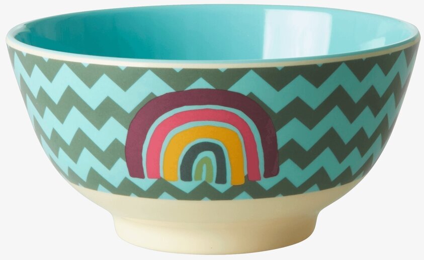 Skål Zig Zag Print från Rice med färgglatt zigzag-mönster