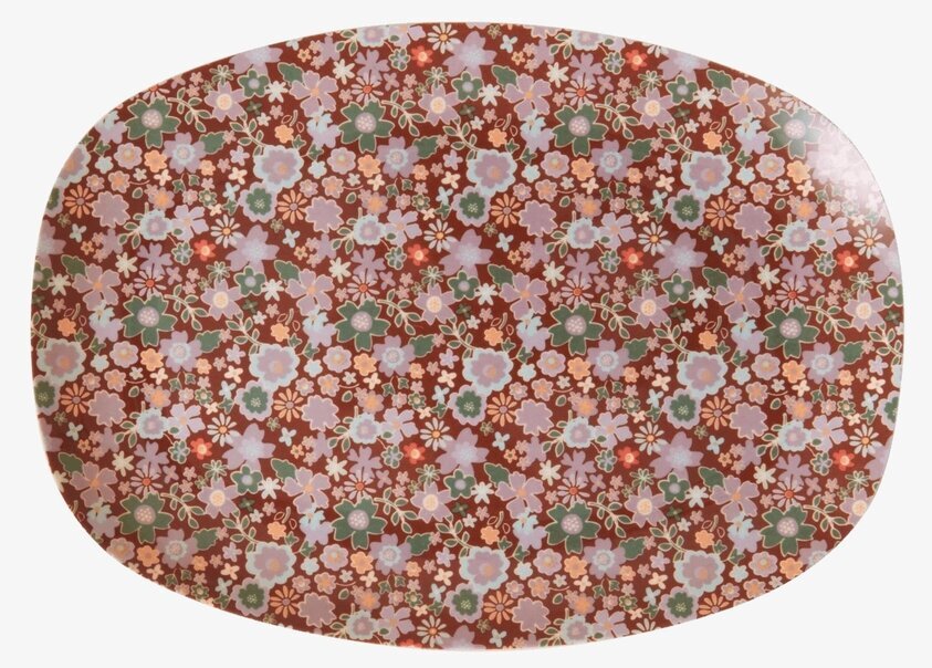 Liten Tallrik Floral Print från Rice med blommönster