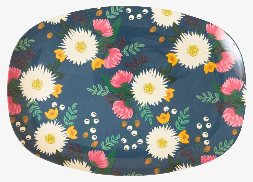 Tallrik Wedding Bouquet Print från Rice med blommönster