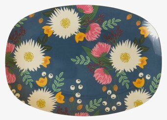 Liten Tallrik Wedding Bouquet Print från Rice med blommönster