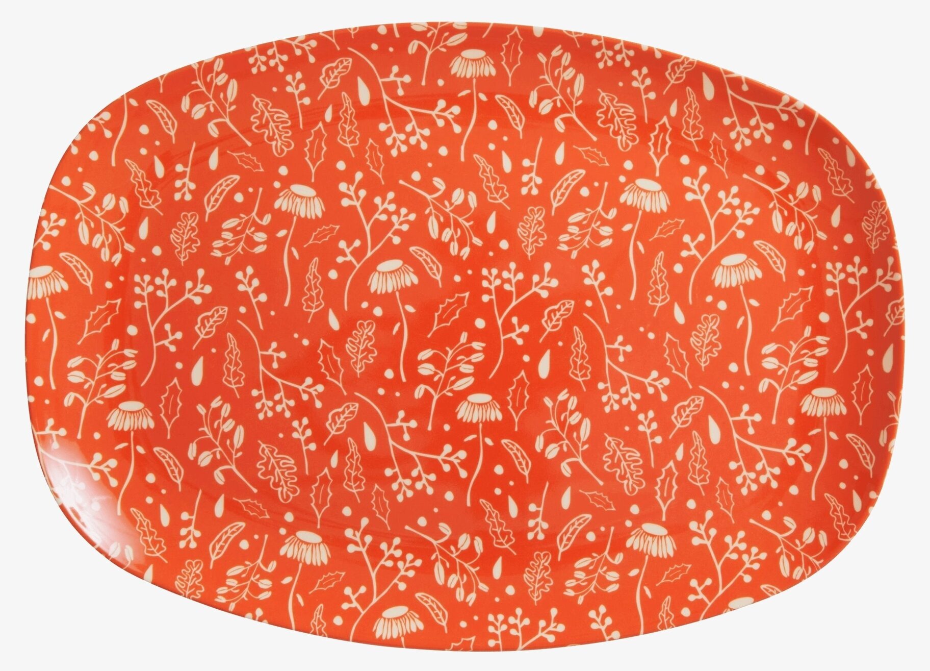 Tallrik Fall Print från Rice med höstinspirerat mönster