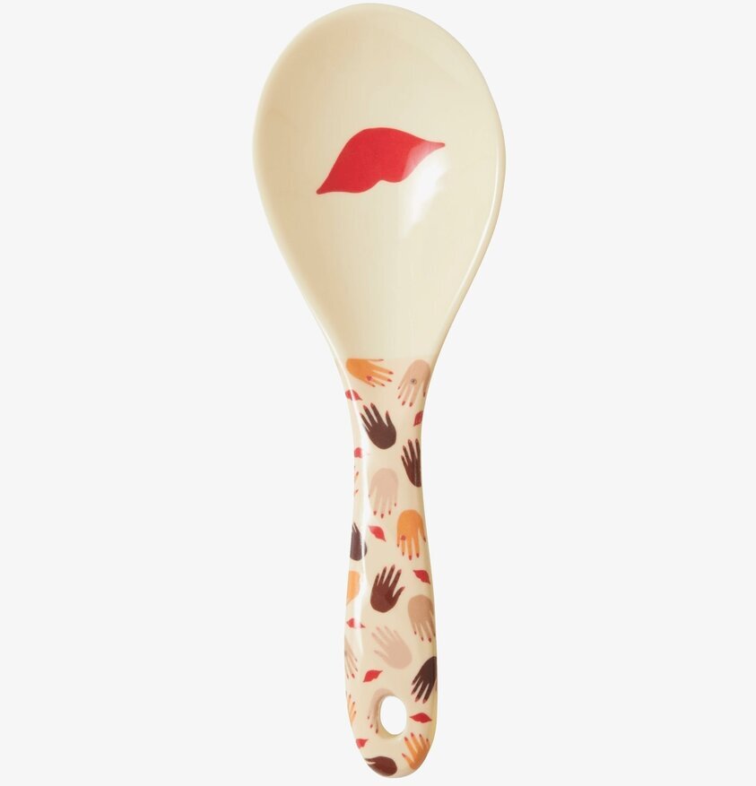 Salladssked Hands & Kisses Print från Rice i färgglad design