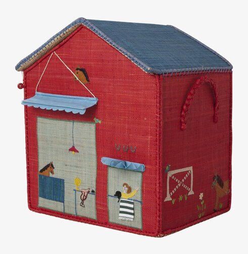 Förvaringslåda Horse stable från Rice med stallmotiv