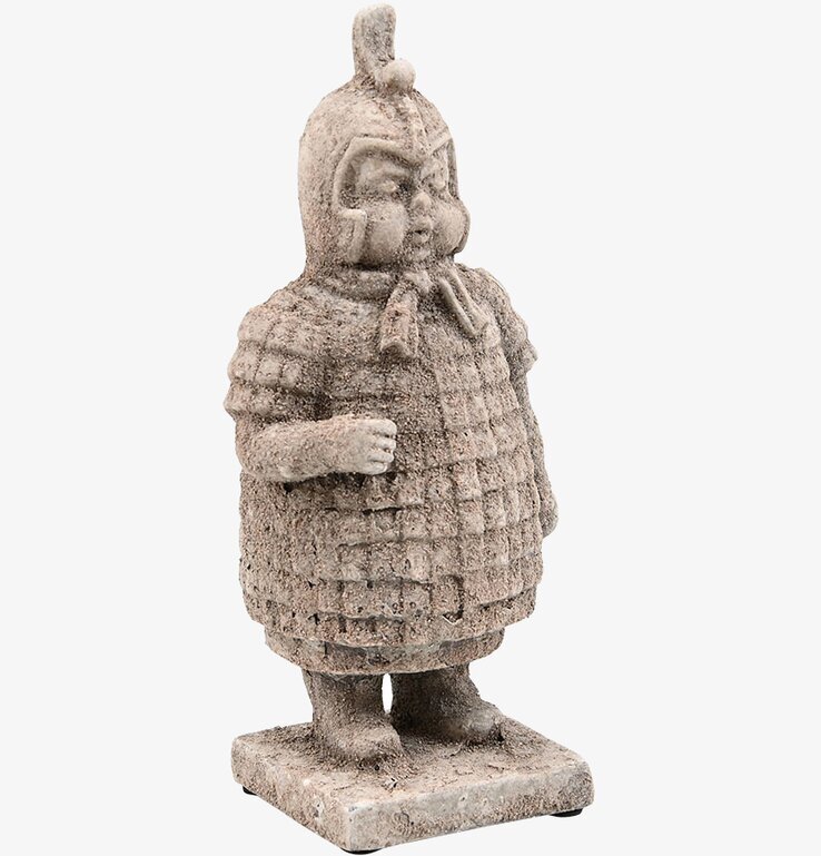 Statue Knekt Large från Miljögården, detaljerad skulptur