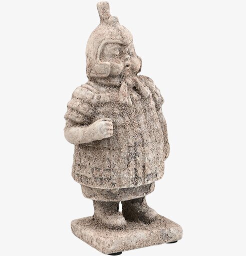 Statue Knekt Small från Miljögården, rustik soldatskulptur