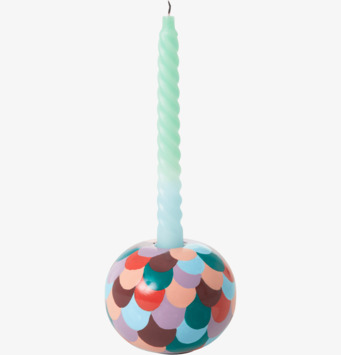 Ljushållare Multi Small från Rice med färgglad bas och ljus