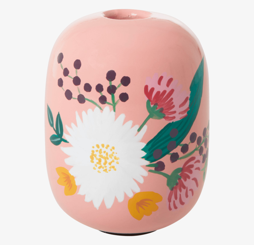 Ljushållare Apricot Large från Rice med blommönster