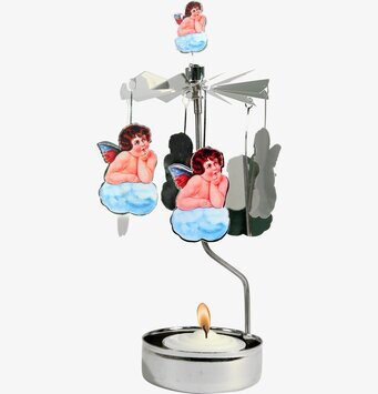 Änglaspel Moln ängel från Pluto Produkter med värmeljus