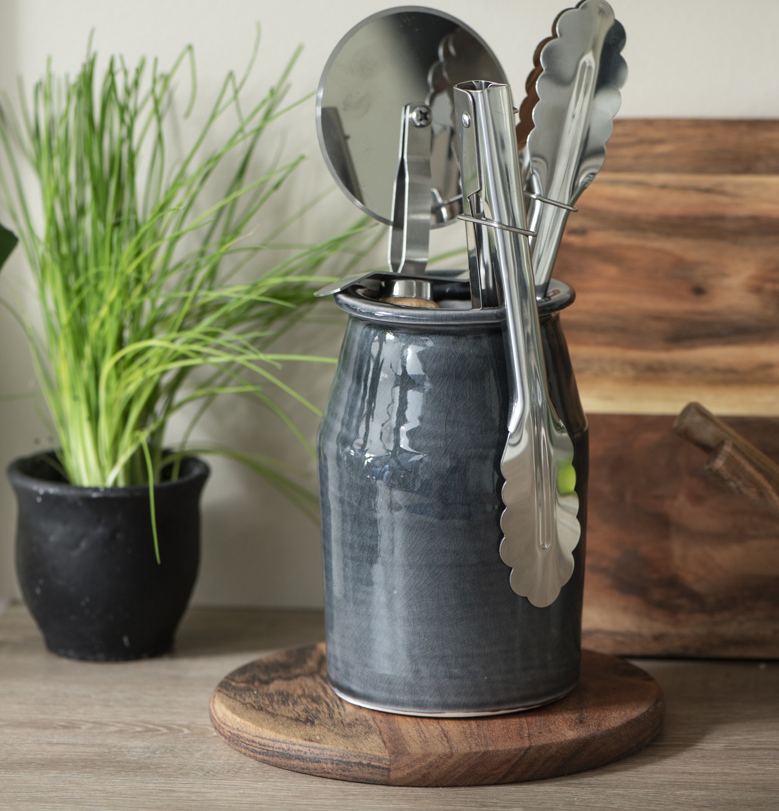 Kökstång Rostfritt stål Liten från IB Laursen i grå kruka