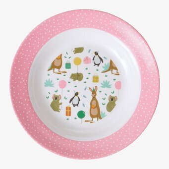 Djup Tallrik Party Animal Print från Rice med djurmotiv
