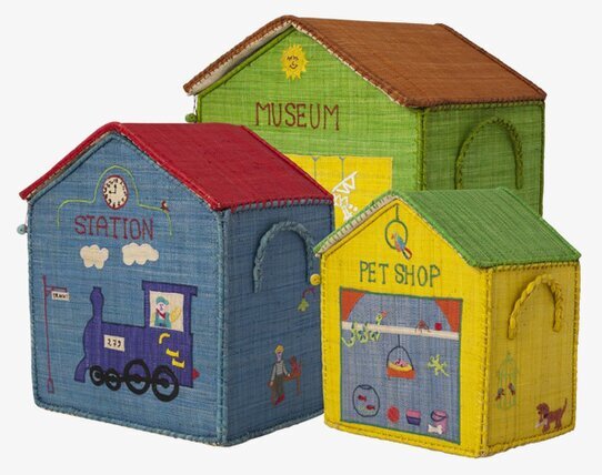 Förvaringslåda Station Mellan från Rice med järnvägstema