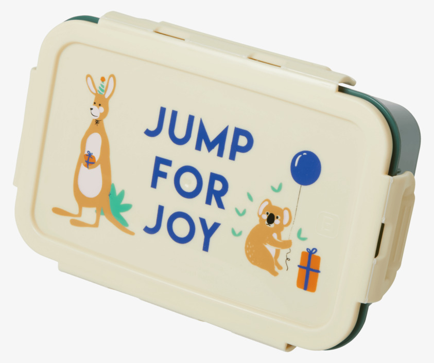 Lunchbox Party Animal Print Green från Rice med djurmotiv